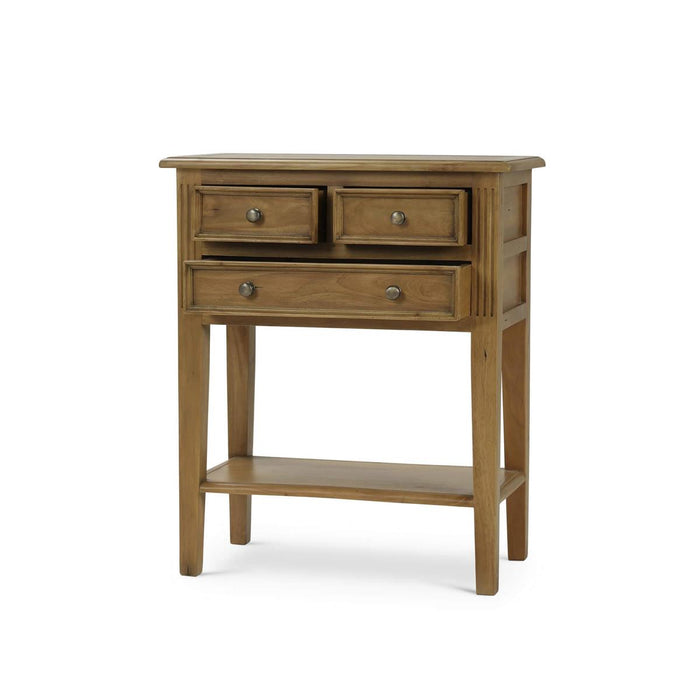 Bramble - Montego Side Table in Straw Wash w/ Rattan Glaze Shelf - 10598AFD----- - GreatFurnitureDeal