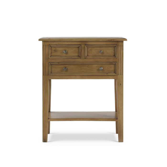 Bramble - Montego Side Table in Straw Wash w/ Rattan Glaze Shelf - 10598AFD----- - GreatFurnitureDeal