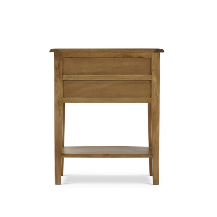 Bramble - Montego Side Table in Straw Wash w/ Rattan Glaze Shelf - 10598AFD----- - GreatFurnitureDeal