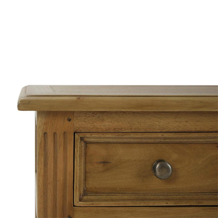 Bramble - Montego Side Table in Straw Wash w/ Rattan Glaze Shelf - 10598AFD----- - GreatFurnitureDeal