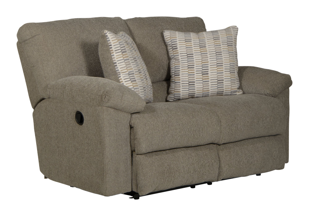 Catnapper - Tyler Power Reclining Loveseat in Pewter/Barley - 61062-PEWTER - GreatFurnitureDeal