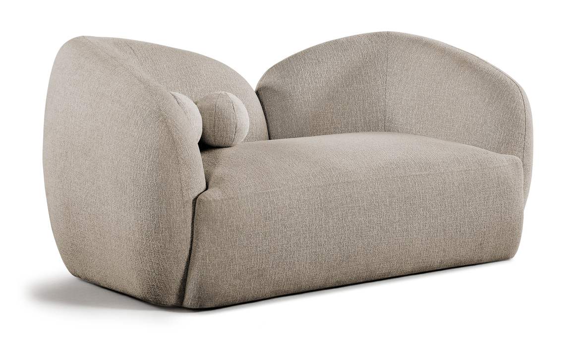 Meridian Furniture - Elowen 68" Beige Fabric Upholstered Loveseat - 107Beige-L - GreatFurnitureDeal