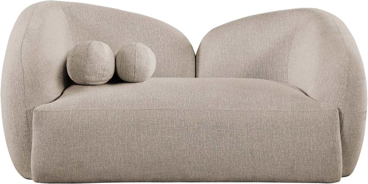 Meridian Furniture - Elowen 68" Beige Fabric Upholstered Loveseat - 107Beige-L - GreatFurnitureDeal