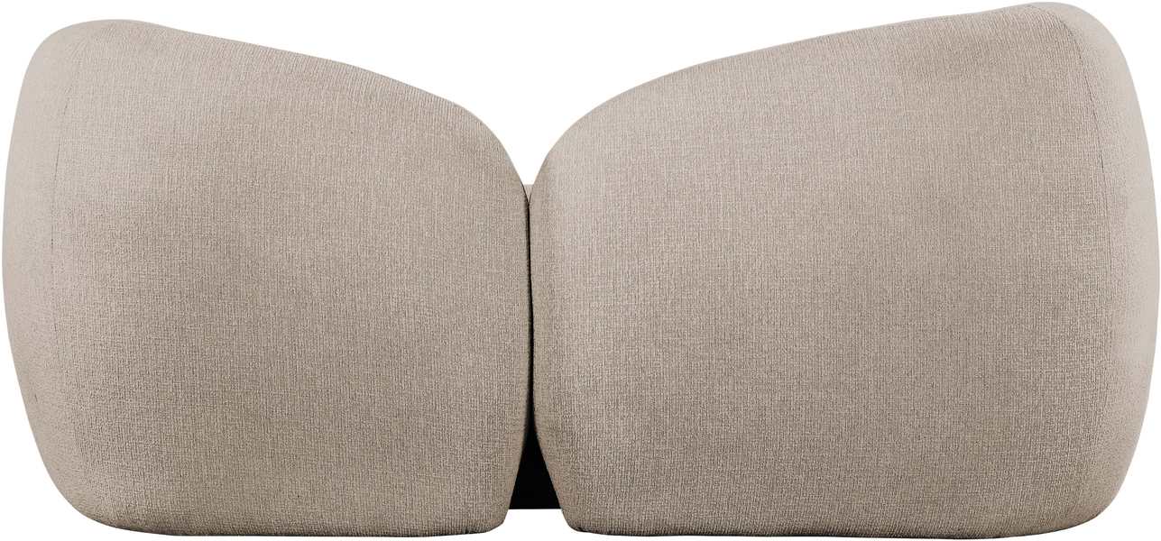 Meridian Furniture - Elowen 68" Beige Fabric Upholstered Loveseat - 107Beige-L - GreatFurnitureDeal