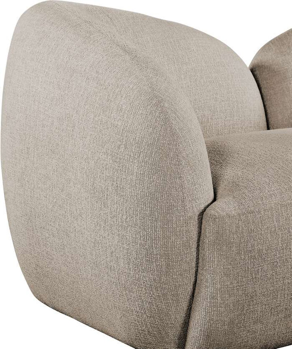 Meridian Furniture - Elowen 68" Beige Fabric Upholstered Loveseat - 107Beige-L - GreatFurnitureDeal