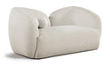 Meridian Furniture - Elowen 68" Cream Fabric Upholstered Loveseat - 107Cream-L - GreatFurnitureDeal