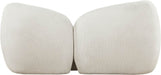 Meridian Furniture - Elowen 68" Cream Fabric Upholstered Loveseat - 107Cream-L - GreatFurnitureDeal