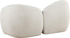 Meridian Furniture - Elowen 68" Cream Fabric Upholstered Loveseat - 107Cream-L - GreatFurnitureDeal