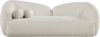 Meridian Furniture - Elowen 91" Cream Fabric Upholstered Sofa - 107Cream-S - GreatFurnitureDeal