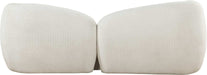 Meridian Furniture - Elowen 91" Cream Fabric Upholstered Sofa - 107Cream-S - GreatFurnitureDeal