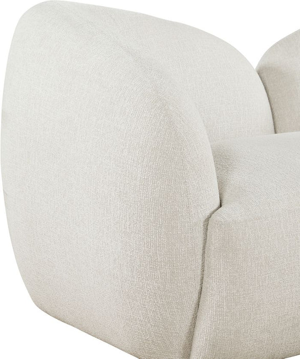 Meridian Furniture - Elowen 91" Cream Fabric Upholstered Sofa - 107Cream-S - GreatFurnitureDeal