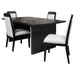 Coaster Furniture - Brookmead 5-Piece Extension Leaf Dining Table Set Black - 108231-S5 - GreatFurnitureDeal