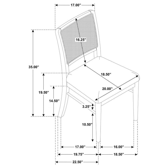 Coaster Furniture - Arini 5-Piece Extension Leaf Dining Table Set Sand Wash and Black - 108931-S5B - GreatFurnitureDeal
