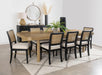 Coaster Furniture - Arini 9-Piece Extension Leaf Dining Table Set Sand Wash and Black - 108931-S9B - GreatFurnitureDeal