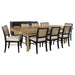 Coaster Furniture - Arini 9-Piece Extension Leaf Dining Table Set Sand Wash and Black - 108931-S9B - GreatFurnitureDeal