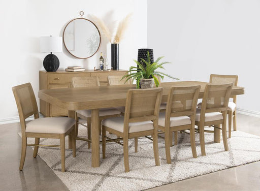 Coaster Furniture - Arini 9-Piece Extension Leaf Dining Table Set Sand Wash - 108931-S9W - GreatFurnitureDeal