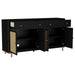 Coaster Furniture - Arini 2-Drawer Cane Door Dining Sideboard Server Black - 108935BLK - GreatFurnitureDeal
