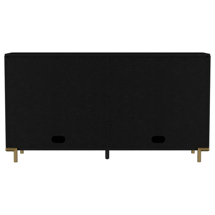 Coaster Furniture - Arini 2-Drawer Cane Door Dining Sideboard Server Black - 108935BLK - GreatFurnitureDeal