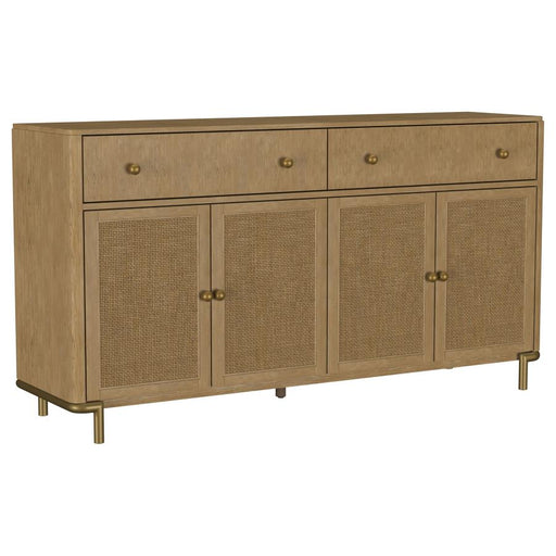 Coaster Furniture - Arini 2-Drawer Cane Door Dining Sideboard Server in Sand Wash - 108935SWD - GreatFurnitureDeal