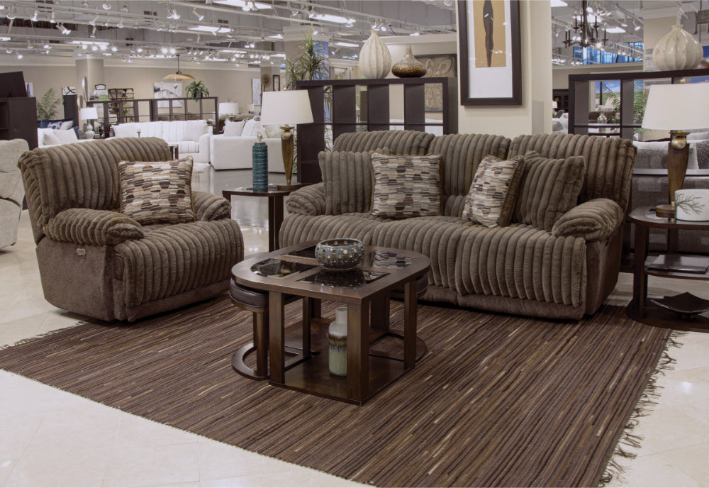 Catnapper - Hollifield 3 Piece Power Reclining Living Room Set in Chocolate - 61081-82-61082-CHOCOLATE - GreatFurnitureDeal