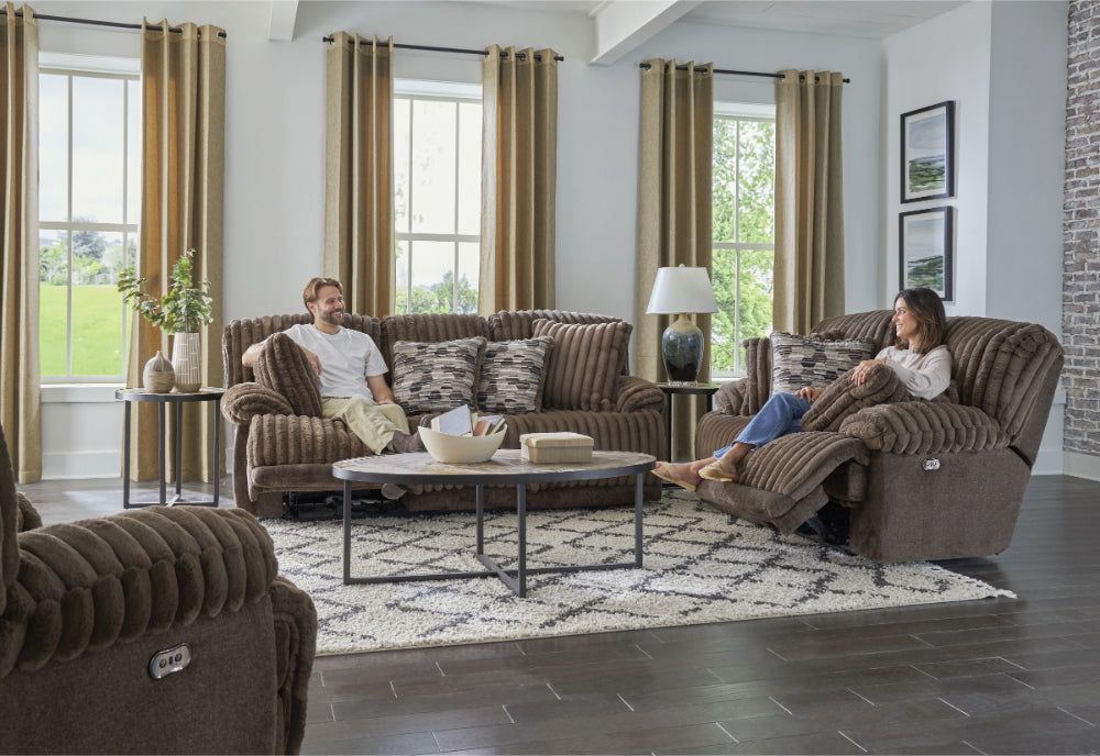 Catnapper - Hollifield 2 Piece Power Reclining Living Room Set in Chocolate - 61081-82-CHOCOLATE - GreatFurnitureDeal