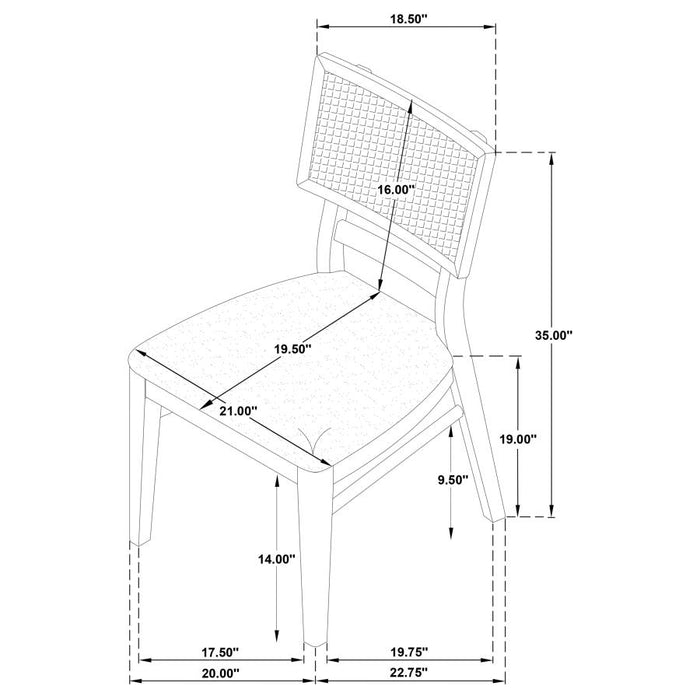 Coaster Furniture - Kailani 9-Piece Rectangular Wood Dining Table Set Beige Oak - 109381-S9 - GreatFurnitureDeal