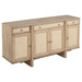 Coaster Furniture - Kailani 4-Door Cane Sideboard Buffet Cabinet Beige Oak - 109385 - GreatFurnitureDeal
