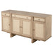 Coaster Furniture - Kailani 4-Door Cane Sideboard Buffet Cabinet Beige Oak - 109385 - GreatFurnitureDeal