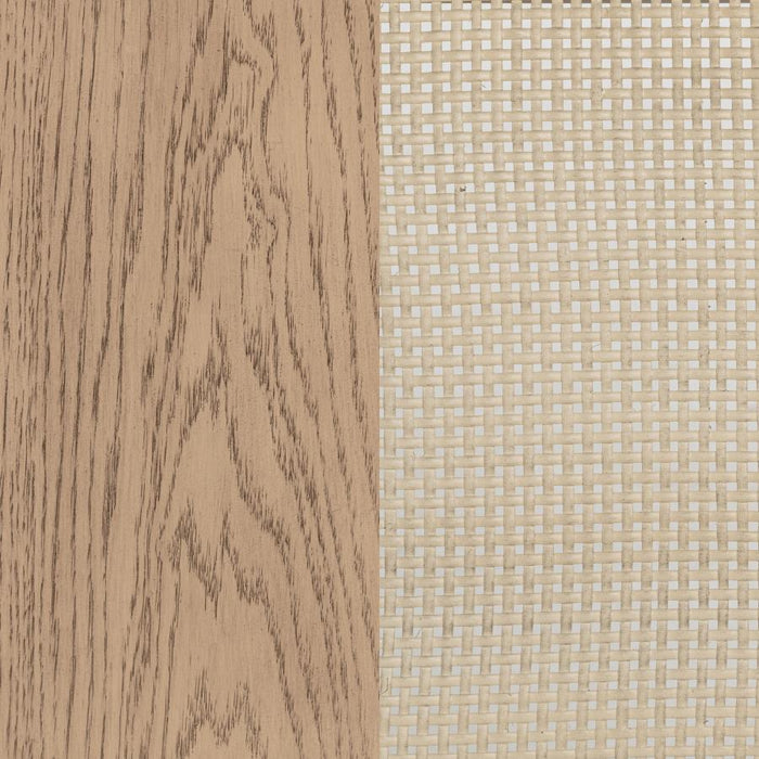 Coaster Furniture - Kailani 4-Door Cane Dining Vitrine Display Cabinet Beige Oak - 109386 - GreatFurnitureDeal