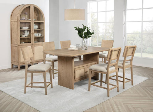 Coaster Furniture - Kailani 8-Piece Wood Dining Set with Sideboard Beige Oak - 109388-S8 - GreatFurnitureDeal