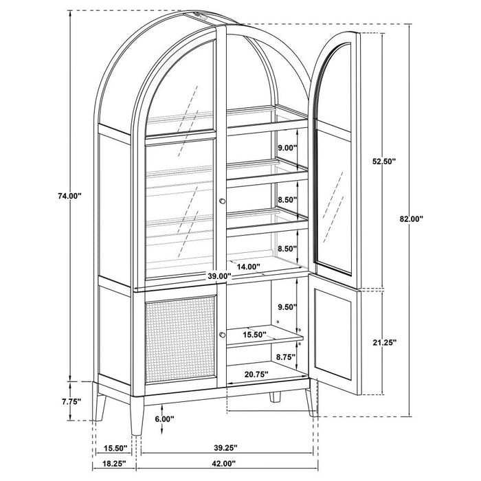 Coaster Furniture - Kailani 8-Piece Wood Dining Set with Sideboard Beige Oak - 109388-S8 - GreatFurnitureDeal