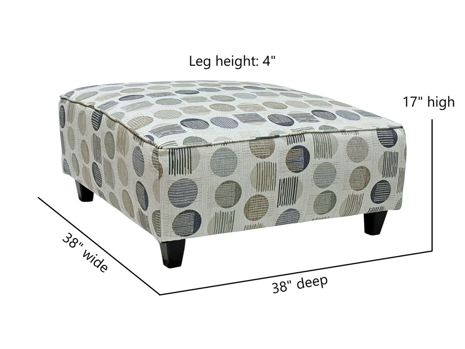 Southern Home Furnishings - Amos Horizon Cocktail Ottoman in Pebble - 109 Bounce Horizon Cocktail Ottoman - GreatFurnitureDeal