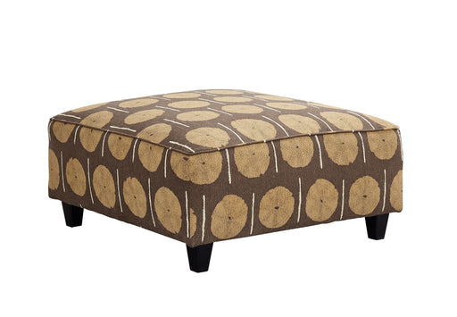 Southern Home Furnishings - Samab Mocha Cocktail Ottoman in Brown - 109 Cerchio Teak-MTO - GreatFurnitureDeal