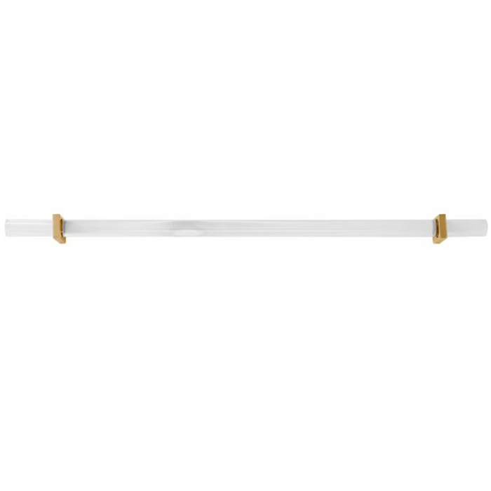 Worlds Away - Garbo Acrylic Rod Handle in Nickel and Brass - GARBO HBR
