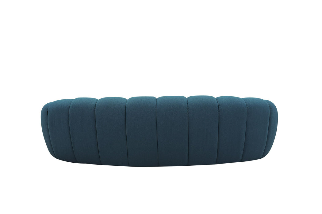 VIG Furniture - Divani Casa Yolonda - Modern Curved Dark Teal Fabric Sofa Set - VGEV2126C-SET-C-15 - GreatFurnitureDeal