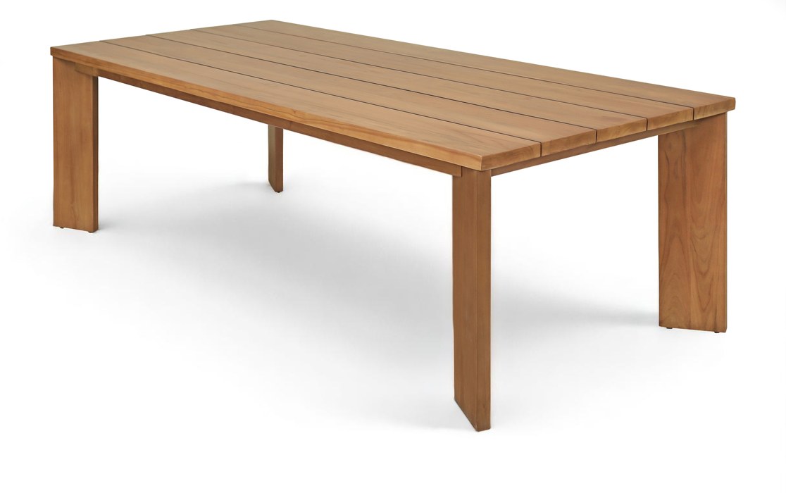 Meridian Furniture - Mirella 96" Natural Teak Wood Outdoor Patio Dining Table - 111-DT96 - GreatFurnitureDeal