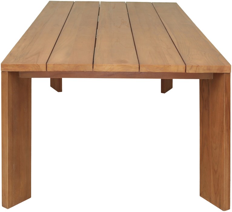 Meridian Furniture - Mirella 96" Natural Teak Wood Outdoor Patio Dining Table - 111-DT96 - GreatFurnitureDeal