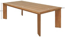 Meridian Furniture - Mirella 96" Natural Teak Wood Outdoor Patio Dining Table - 111-DT96 - GreatFurnitureDeal