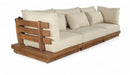 Meridian Furniture - Mirella 113" Tan Water Resistant Fabric Upholstered 3pc. Outdoor Patio Sofa - 111Tan-S3A - GreatFurnitureDeal