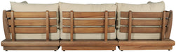 Meridian Furniture - Mirella 113" Tan Water Resistant Fabric Upholstered 3pc. Outdoor Patio Sofa - 111Tan-S3A - GreatFurnitureDeal
