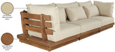 Meridian Furniture - Mirella 113" Tan Water Resistant Fabric Upholstered 3pc. Outdoor Patio Sofa - 111Tan-S3A - GreatFurnitureDeal