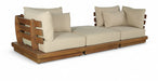 Meridian Furniture - Mirella 113" Tan Water Resistant Fabric Upholstered 3pc. Outdoor Patio Sofa - 111Tan-S3E - GreatFurnitureDeal