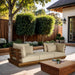 Meridian Furniture - Mirella 113" Tan Water Resistant Fabric Upholstered 3pc. Outdoor Patio Sofa - 111Tan-S3E - GreatFurnitureDeal