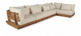 Meridian Furniture - Mirella 150" Tan Water Resistant Fabric Upholstered 5pc. Outdoor Patio Sectional - 111Tan-Sec5B - GreatFurnitureDeal