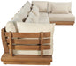 Meridian Furniture - Mirella 150" Tan Water Resistant Fabric Upholstered 5pc. Outdoor Patio Sectional - 111Tan-Sec5B - GreatFurnitureDeal