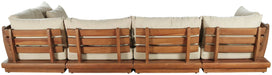 Meridian Furniture - Mirella 150" Tan Water Resistant Fabric Upholstered 5pc. Outdoor Patio Sectional - 111Tan-Sec5B - GreatFurnitureDeal
