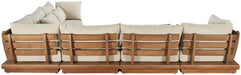 Meridian Furniture - Mirella 150" Tan Water Resistant Fabric Upholstered 6pc. Outdoor Patio Sectional - 111Tan-Sec6A - GreatFurnitureDeal