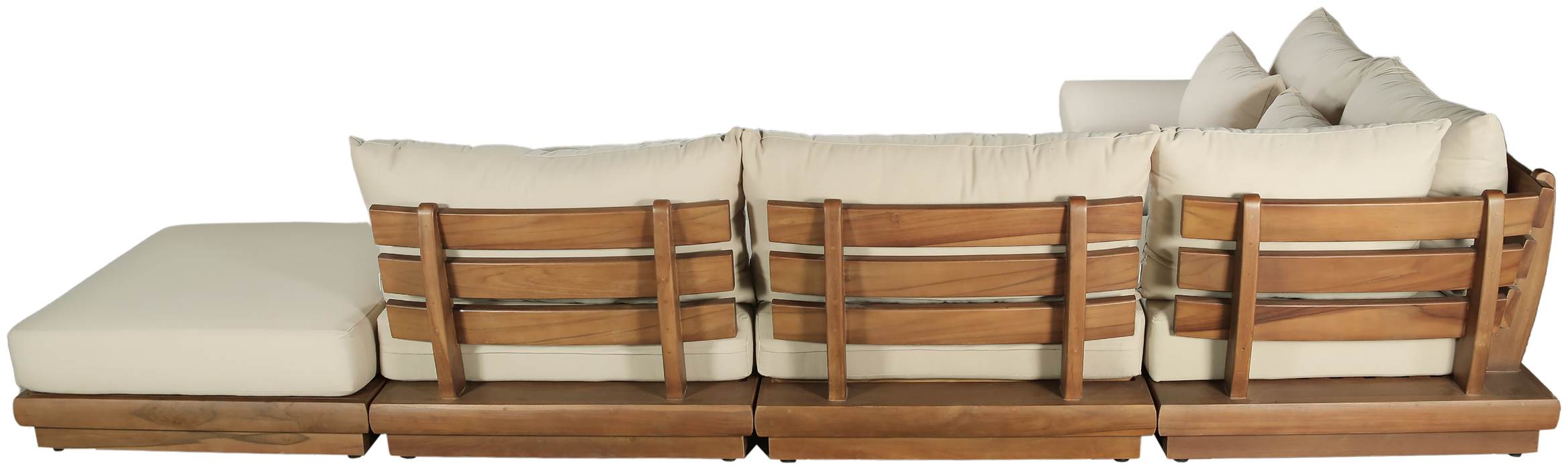 Meridian Furniture - Mirella 149" Tan Water Resistant Fabric Upholstered 6pc. Outdoor Patio Sectional - 111Tan-Sec6E - GreatFurnitureDeal