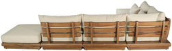 Meridian Furniture - Mirella 149" Tan Water Resistant Fabric Upholstered 6pc. Outdoor Patio Sectional - 111Tan-Sec6E - GreatFurnitureDeal