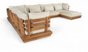 Meridian Furniture - Mirella 150" Tan Water Resistant Fabric Upholstered 7pc. Outdoor Patio Sectional - 111Tan-Sec7A - GreatFurnitureDeal